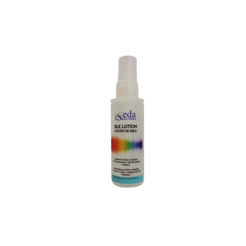 Loción seda brinda protección térmica, aporta brillo y sedosidad, protege cabello teñido 60ml - Isseda