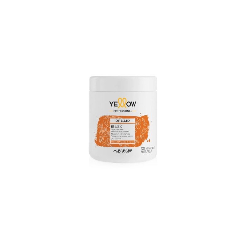 Repair mask repara cabello dañado aporta vitalidad, repara la fibra y sella la cutícula 1L - Yellow