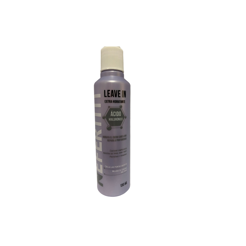 Línea ácido hialurónico leave in spray repara puntas abiertas, controla el frizz 130ml - Nefertiti