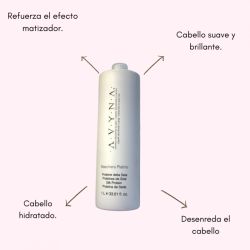Platino Maschera para cabellos rubios, platinados y canosos 1L - AVYNA