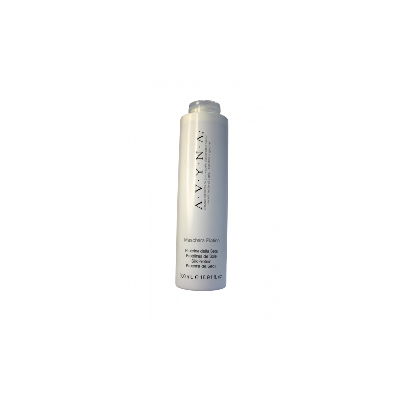 Platino Maschera para cabellos rubios, platinados y canosos 500ml - AVYNA