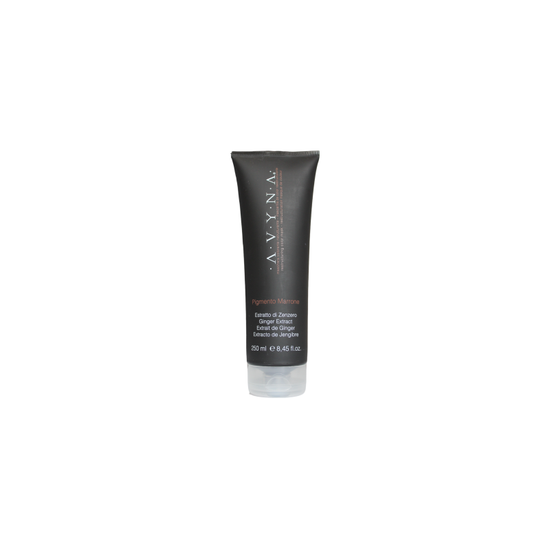 Zenzero maschera colorante Marrone reestructura e intensifica el color cosmético y nutre el cabello 250ml - Avyna