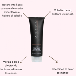 Zenzero maschera colorante Marrone reestructura e intensifica el color cosmético y nutre el cabello 250ml - Avyna