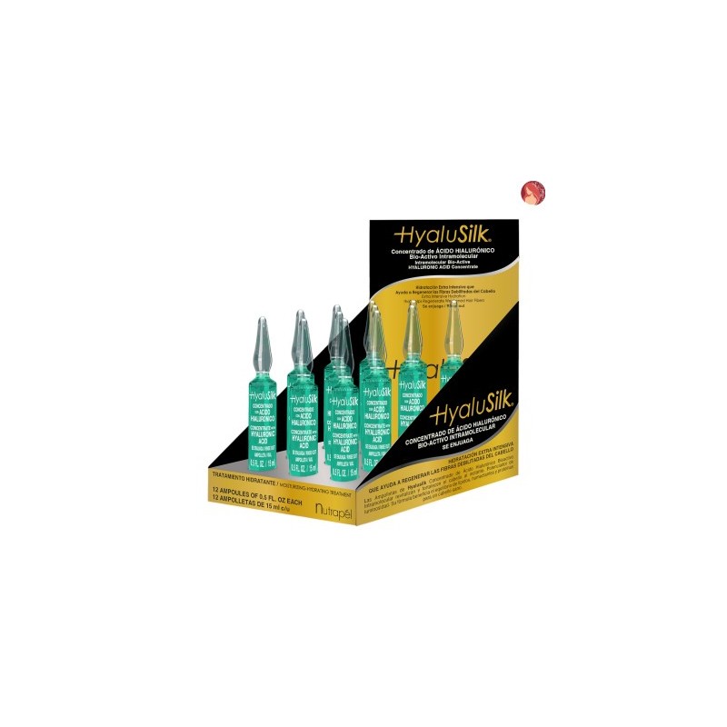 Hyalusilk ampolletas hidratantes para cabello seco y maltratado 12*15ml-Nutrapel