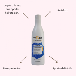 Curls shampoo suave hidratación y anti-frizz 500ml-YELLOW
